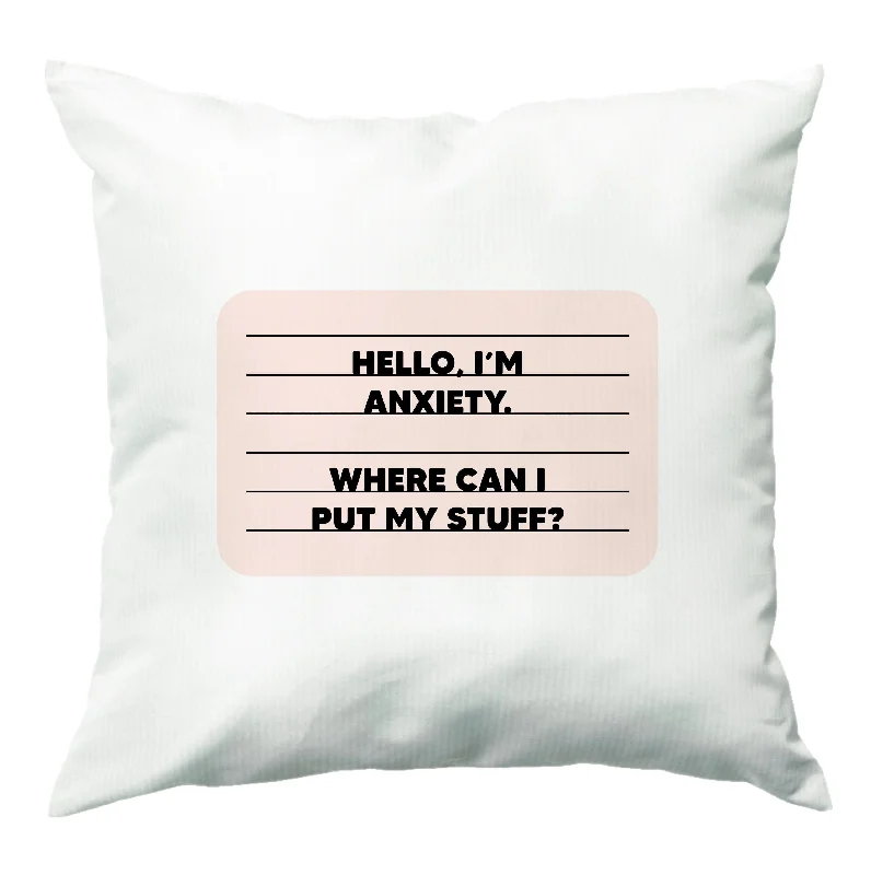 Huge Discounts Hello I'm Anxiety - Inside Out Cushion