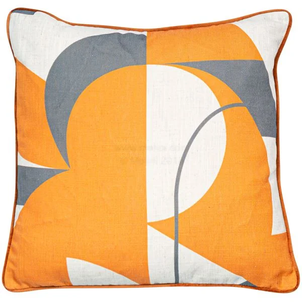 Discount Extravaganza Abstract Shashika Print Cushion | Orange | 45x45cm