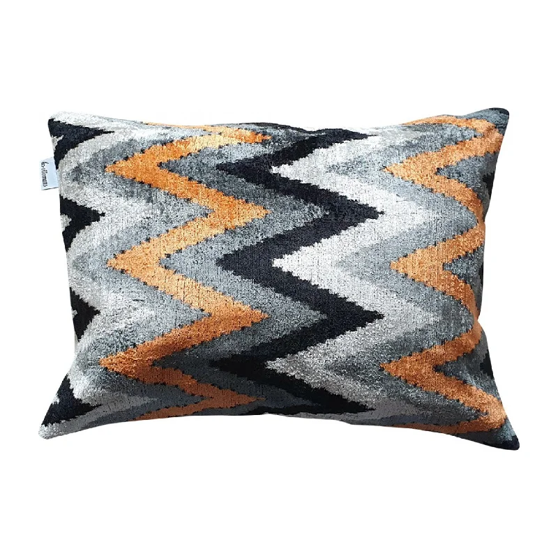 Buy Now Silk Velvet Cushion | Zigzagged