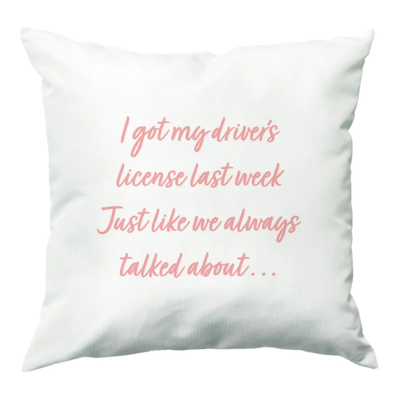 Final Markdown Drivers License Lyrics - Olivia TikTok Cushion