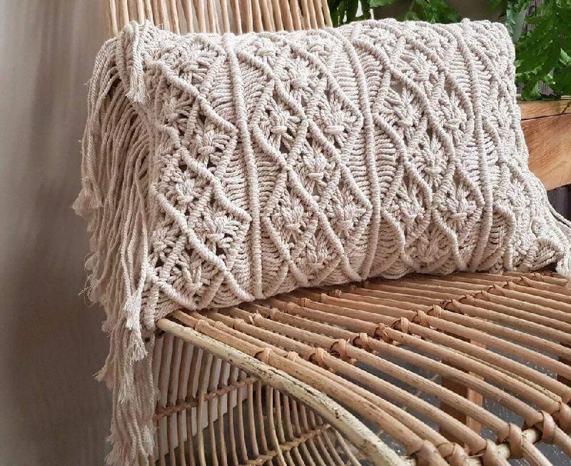 Closeout Bea Macrame Cushion Cover