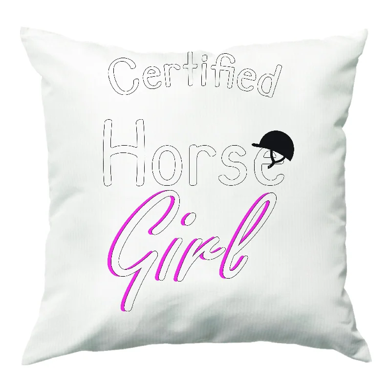 Instant Discount Certified Horse Girl - Horses Cushion