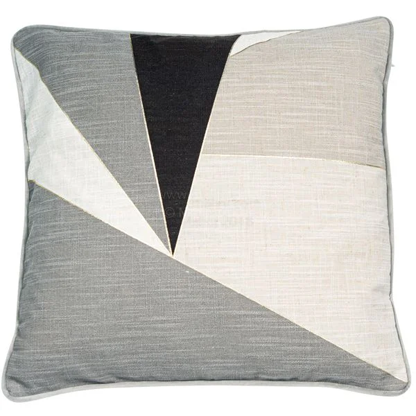 Price Fest Shatter Cushion with Gold Foil | Grey | 45x45cm