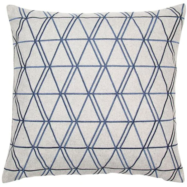 Factory Direct Sale Geometric Ludwig Cushion | Navy | 45x45cm