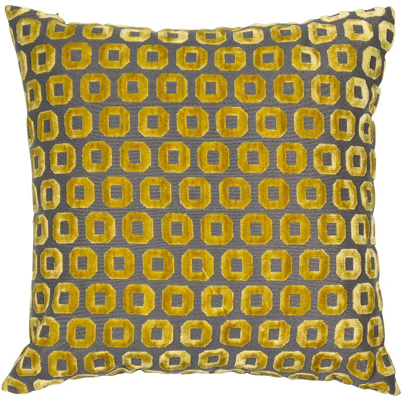 Deal Zone Geometric Bentley Cushion | Mustard | 56x56cm