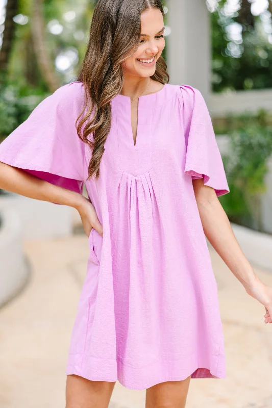 Quick Sale Just A Theory Lavender Purple Cotton Dress