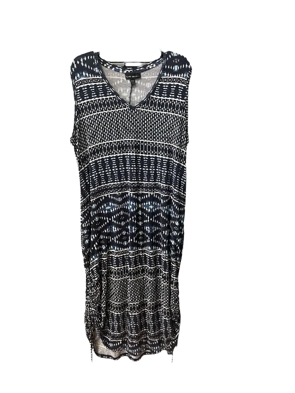Crazy Deals Blue & White Dress Casual Maxi Lane Bryant, Size 1x