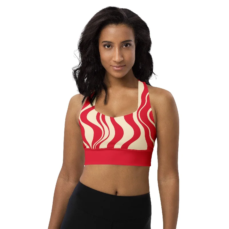 Buy Now Sports Bra (recycled) - WAVY red natural