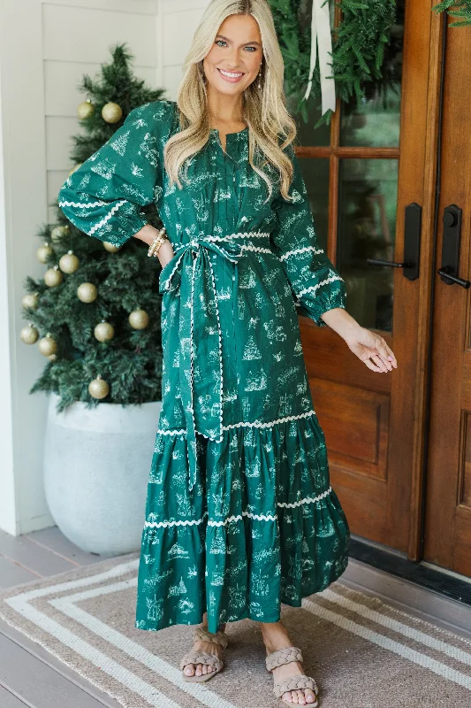 The Best Prices All Good Things Emerald Toile Midi Dress