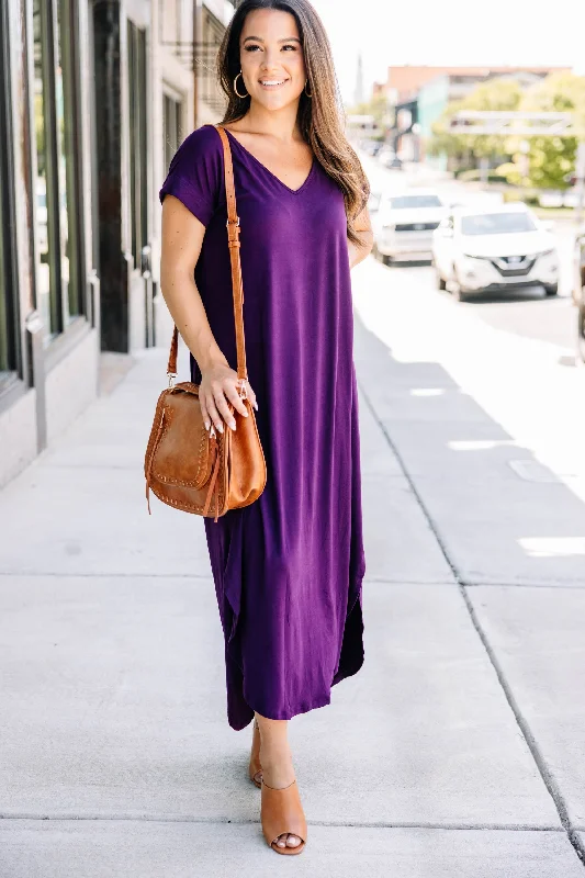 Mega Sale This Is No Dream Plum Purple Maxi Dress