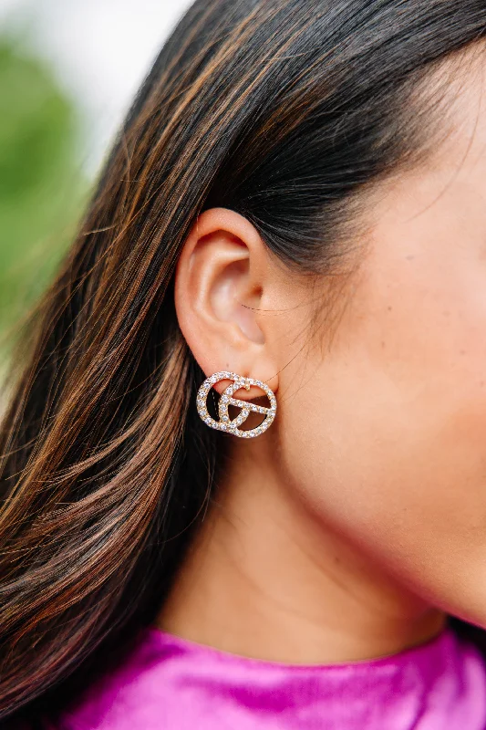 Super Savings Live To The Fullest Rhinestone Stud Earrings