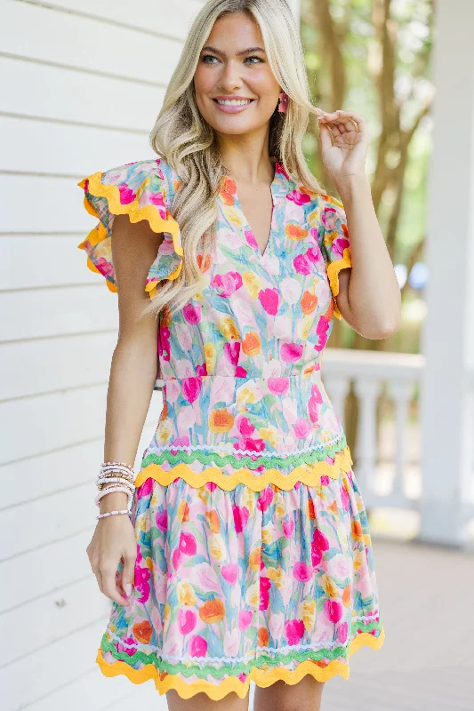 Special Discount Make The Move Pink Floral Dress