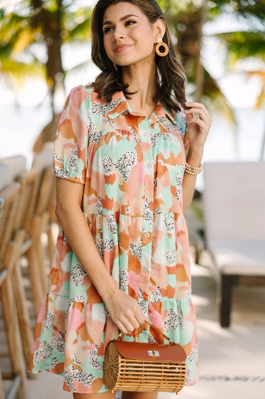Exclusive Offers It's Your Day Mint Green Abstract Dress