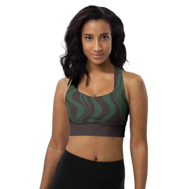 Best Bargains Sports Bra (recycled) - WAVY forest