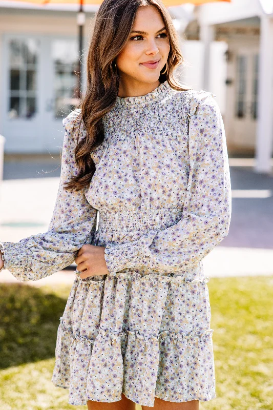 Inventory Reduction Walk My Way Mint Green Ditsy Floral Dress