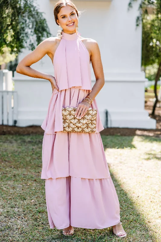 Sale Event Refreshing Views Powder Pink Ruffled Maxi Dress