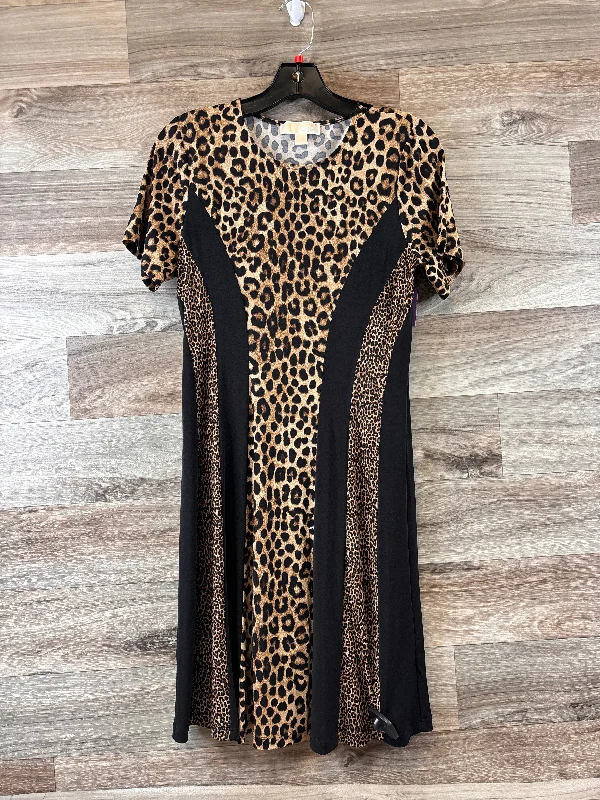 Bonus Savings Animal Print Dress Casual Midi Michael By Michael Kors, Size S