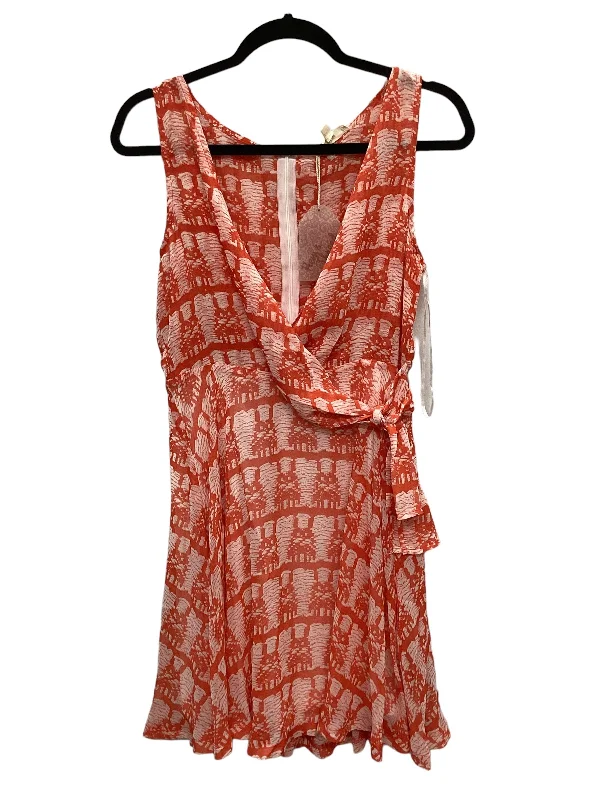 Discount Deals Orange Dress Casual Short Hem & Thread, Size M