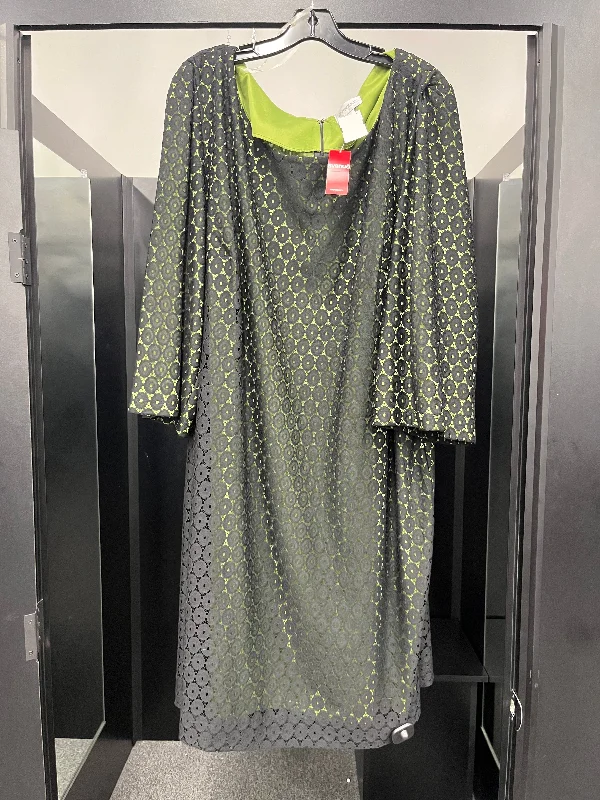 Act Now Black Dress Work Avenue, Size 3x