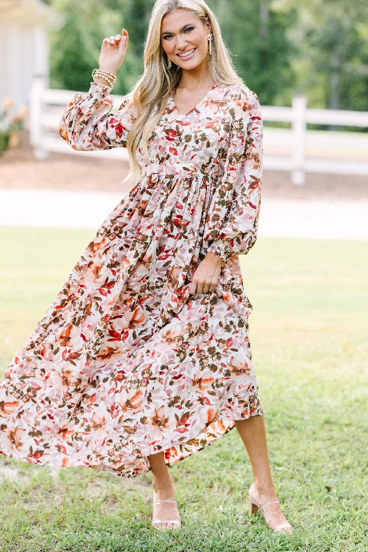 Sale Event All You Love Ivory White Floral Maxi Dress
