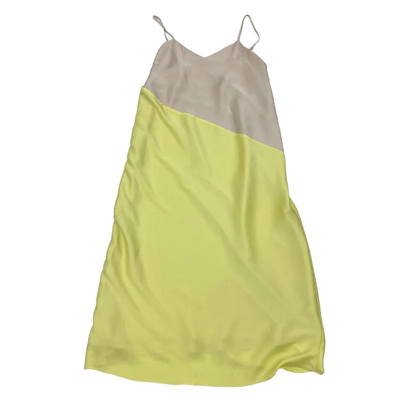 Seasonal Clearance Tan & Yellow Dress Party Long Express, Size M