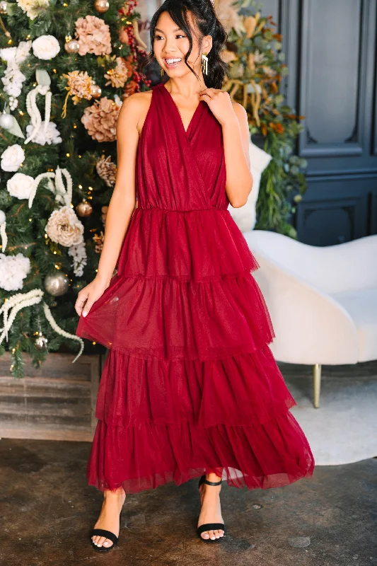 Weekend Special Know Your Way Crimson Red Midi Dress