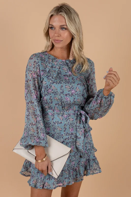 Fantastic Deals What You Need Midnight Blue Peasant Dress