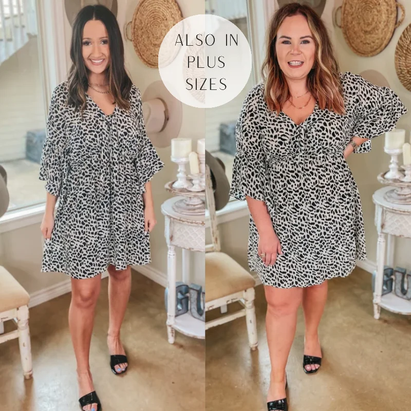 New Deals Forever Fierce Dotted Dress with Front Tie in Ivory