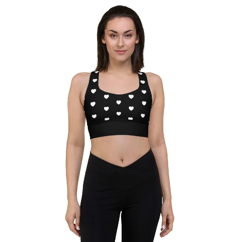 Don't Wait Sports Bra (recycled) - HERTTAHOUND HEARTS bw