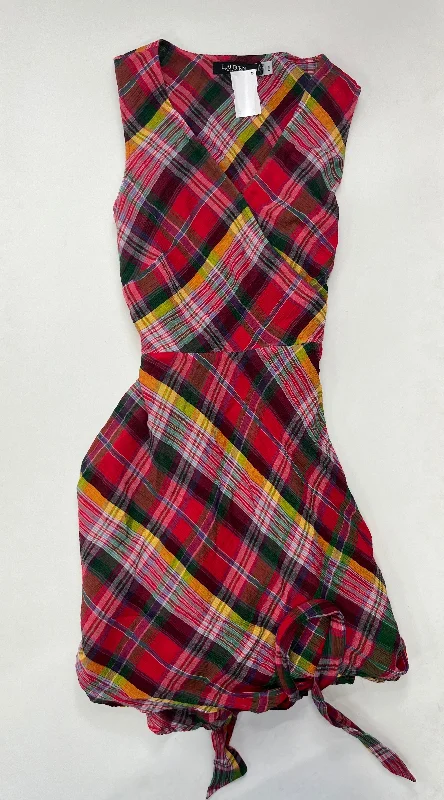 Exclusive Online Offer Plaid Dress Casual Midi Ralph Lauren Black Label, Size Xs