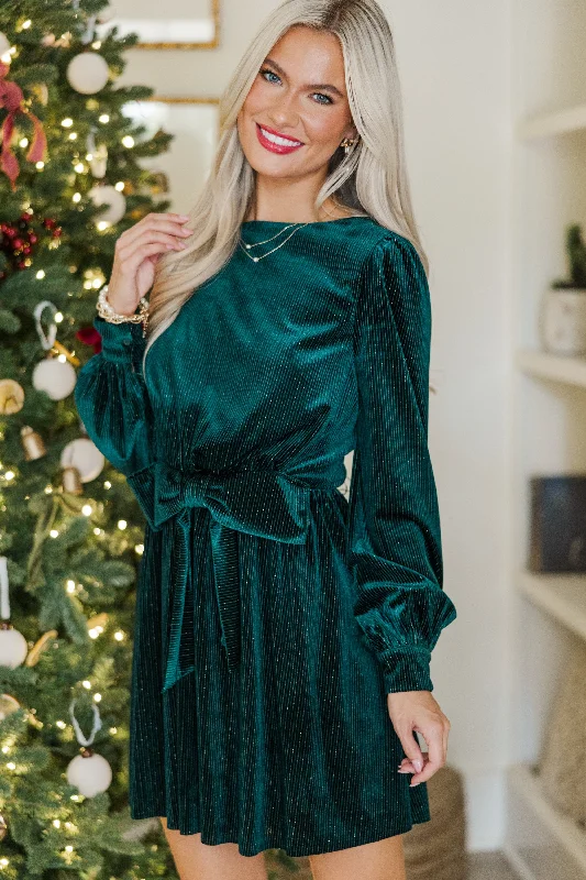 Price Cut Just A Wish Emerald Green Velvet Dress