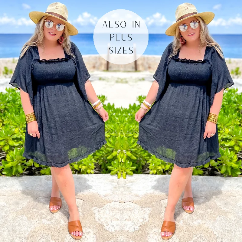 Last Chance Last Chance Size 2XL | Dream And Dance Smocked Bodice Dress in Black