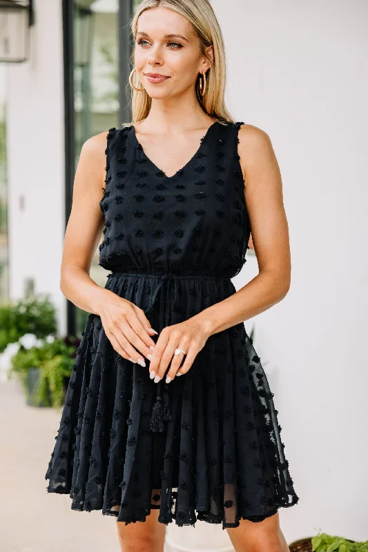 New Deals Darling Love Black Swiss Dot Dress