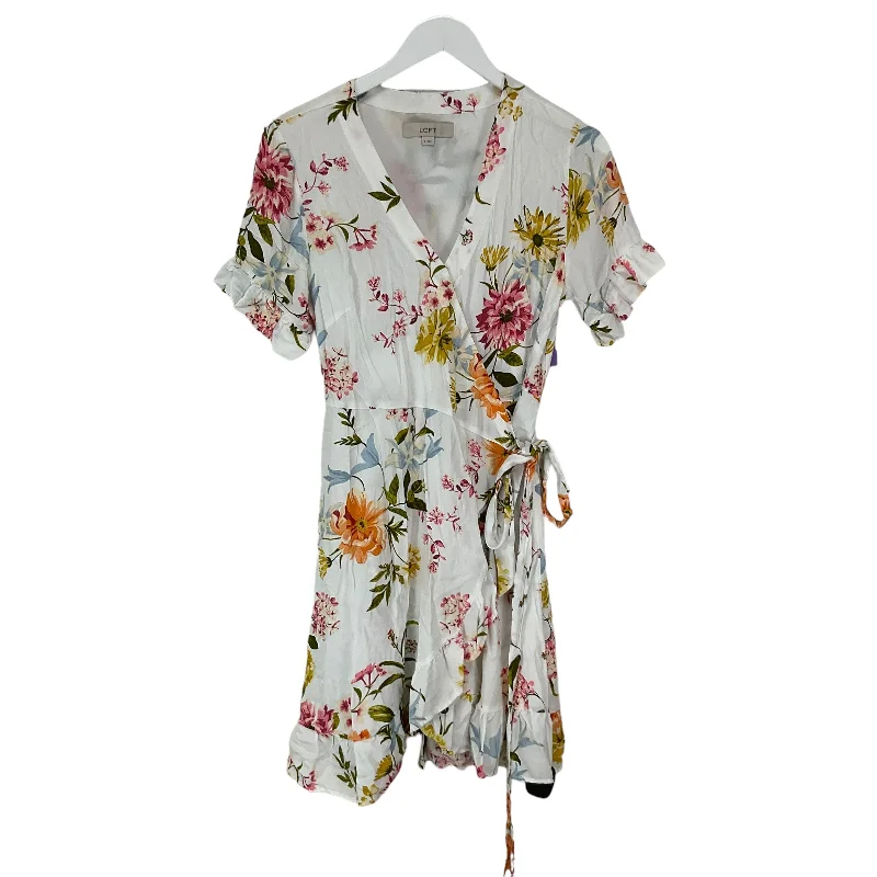 Special Offer White Dress Casual Short Loft, Size 8
