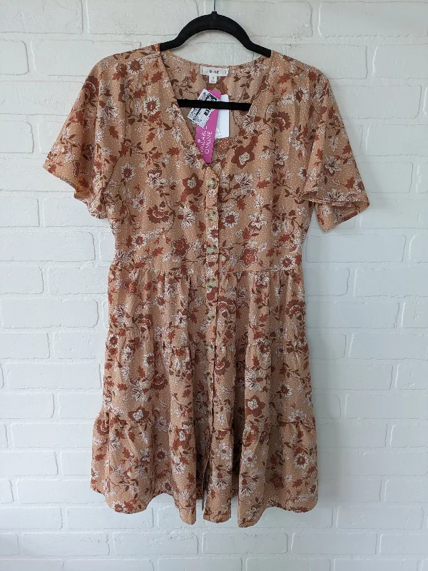 Deal Zone Brown Dress Casual Short Mine, Size S
