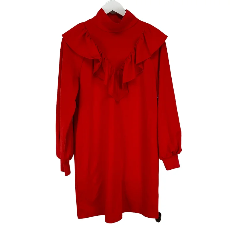 Discount Deals Red Dress Casual Midi Who What Wear, Size M