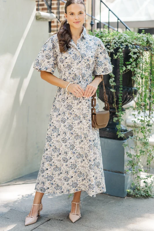 Clearance Event Quality Time Cream Paisley Midi Dress