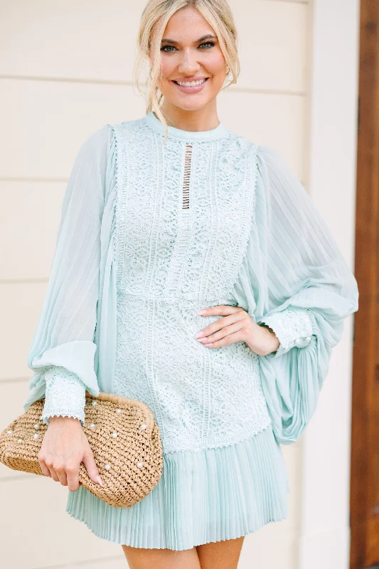 Crazy Deals Fate: Keep An Eye Out Mint Green Crochet Dress