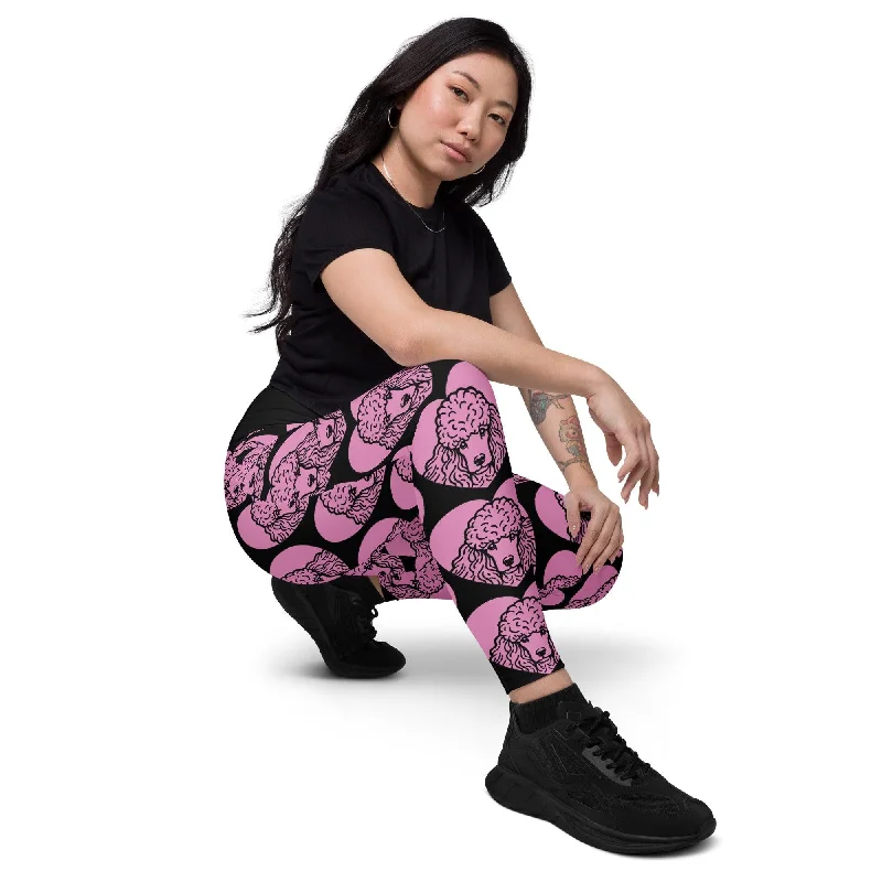 Reduced Prices DOG BREED LEGGINGS with pockets - GIANT POODLE - HERTTAHOUND - pink