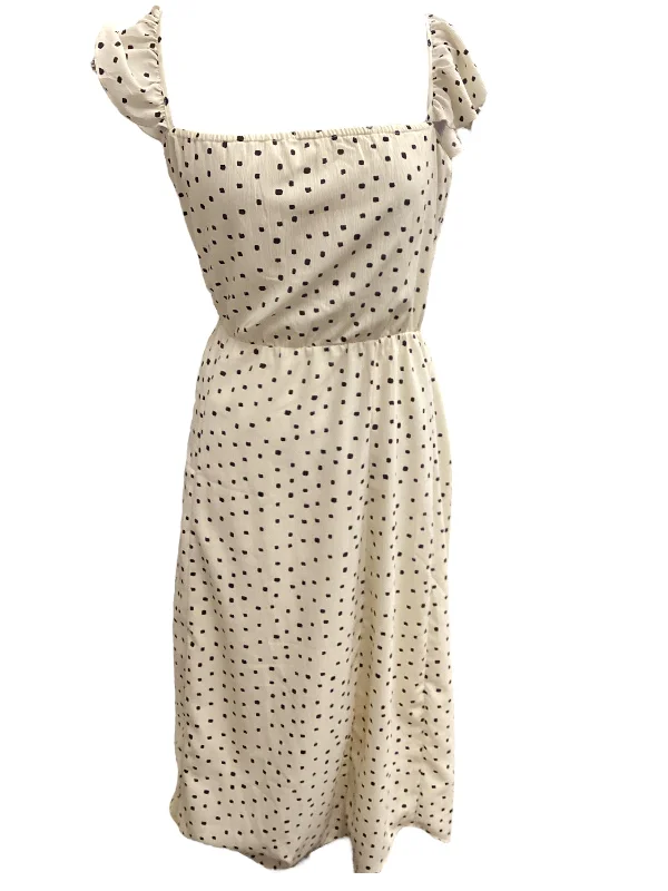 Clearance Sale Black & Tan Dress Casual Midi Clothes Mentor, Size M