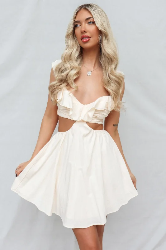 Limited Time Offer Olympia Mini Dress - Ivory