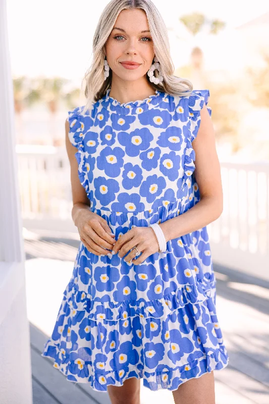 Friends and Family Sale Find You Well Blue Floral Babydoll Dress