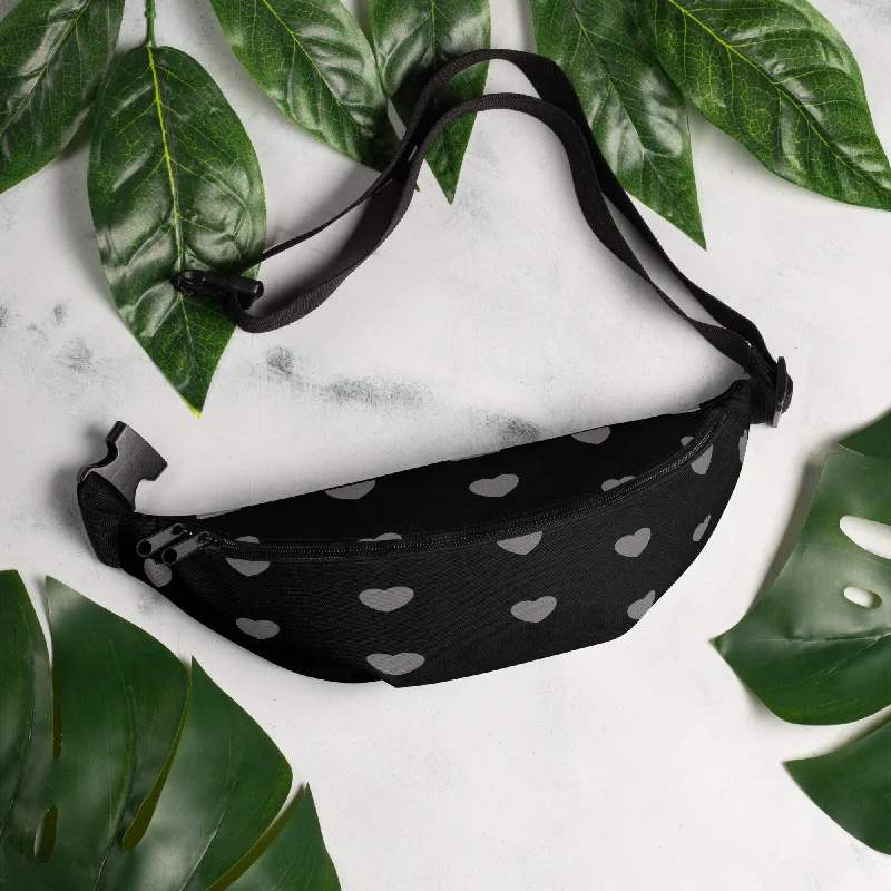 Bargain Blast Fanny Pack - HERTTAHOUND HEARTS grey