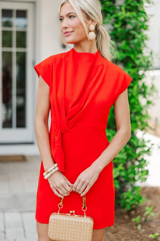 Stock Clearance Picture It Red Cap Sleeve Dress