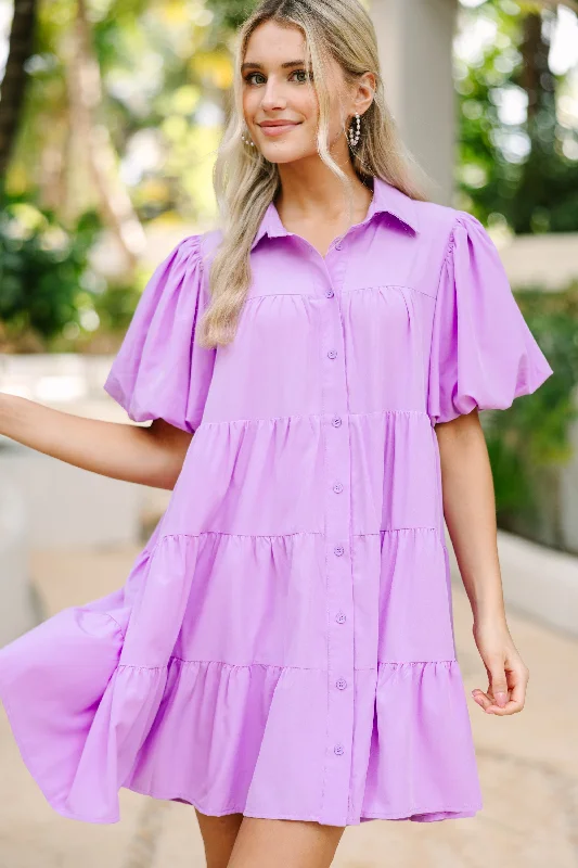 Exclusive Access Make It So Lavender Purple Babydoll Dress