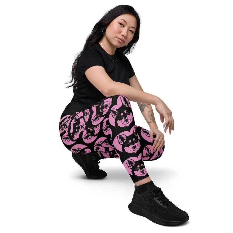 Price Rollback DOG BREED LEGGINGS with pockets - LAPPONIAN HERDER - HERTTAHOUND - pink