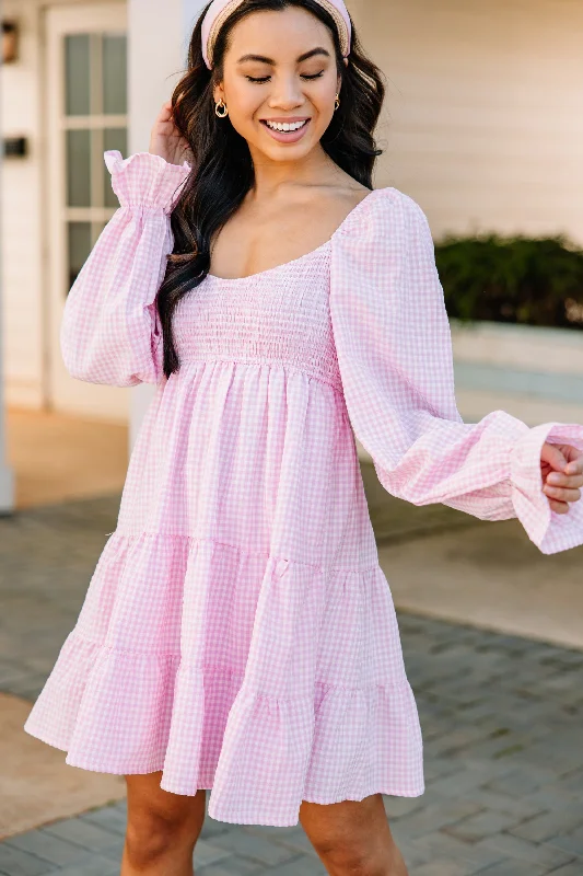 Big Discounts Uniquely You Pink Babydoll Dress