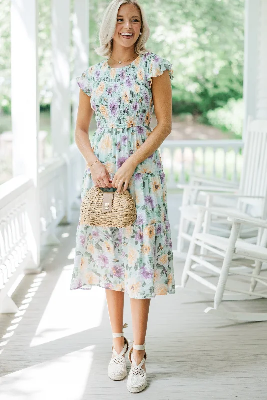 Deep Discounts Keep You Close Mint Green Midi Dress