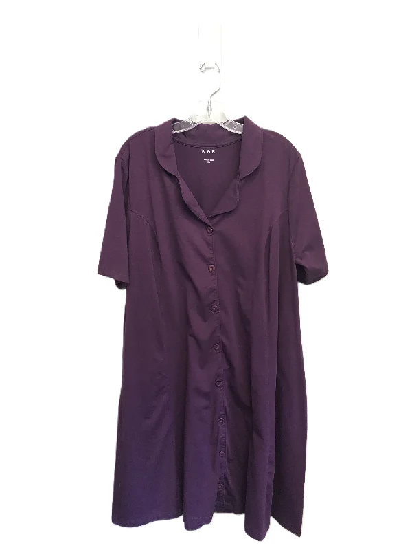 Seasonal Sale Purple Dress Casual Short By Blair, Size: 3x