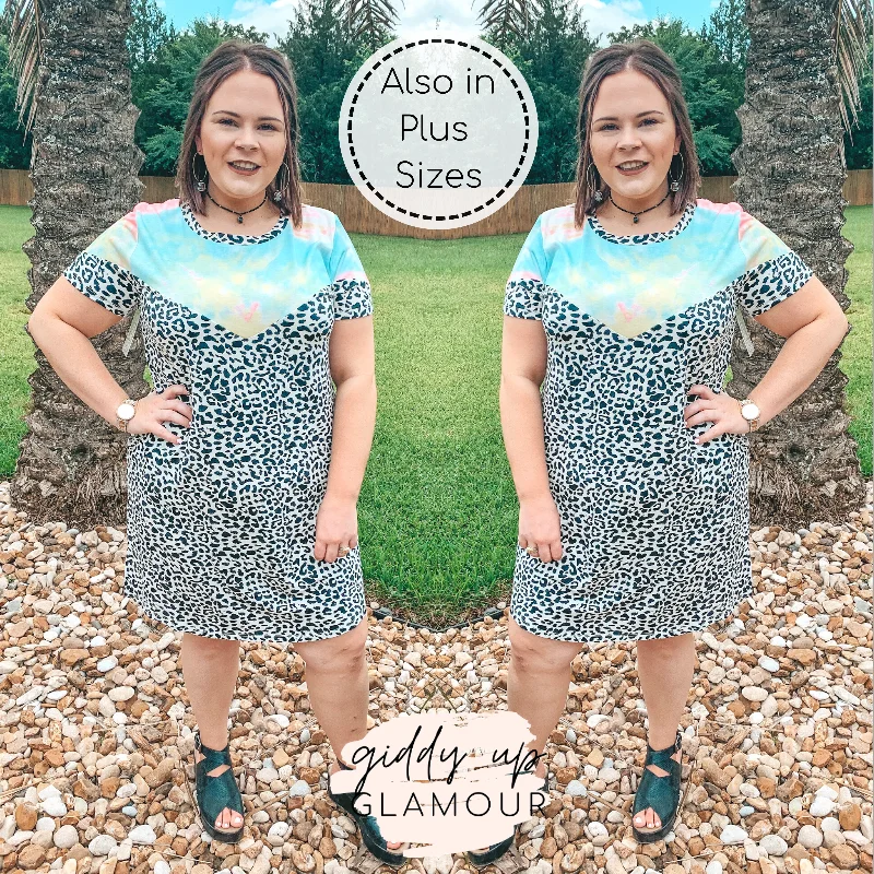 Deal Explosion Between Us Short Sleeve  Dress in Tie Dye and Dalmatian